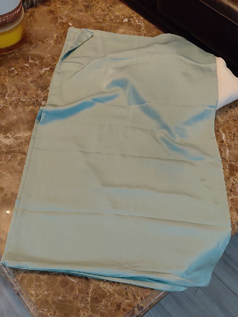 Mulberry Silk Pillowcase in Light Aqua